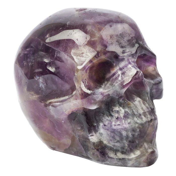 Dog Tooth Amethyst Skull Incense Holder