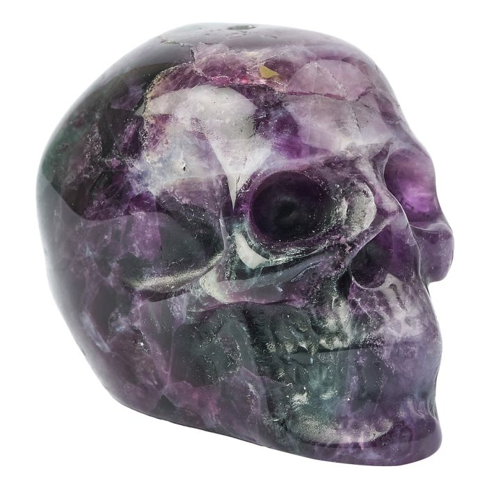 Rainbow Fluorite Skull Incense Holder