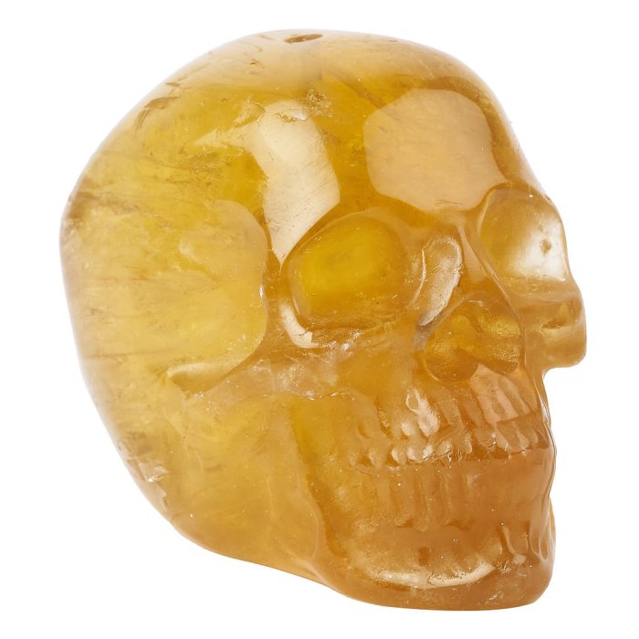Yellow Fluorite Skull Incense Holder