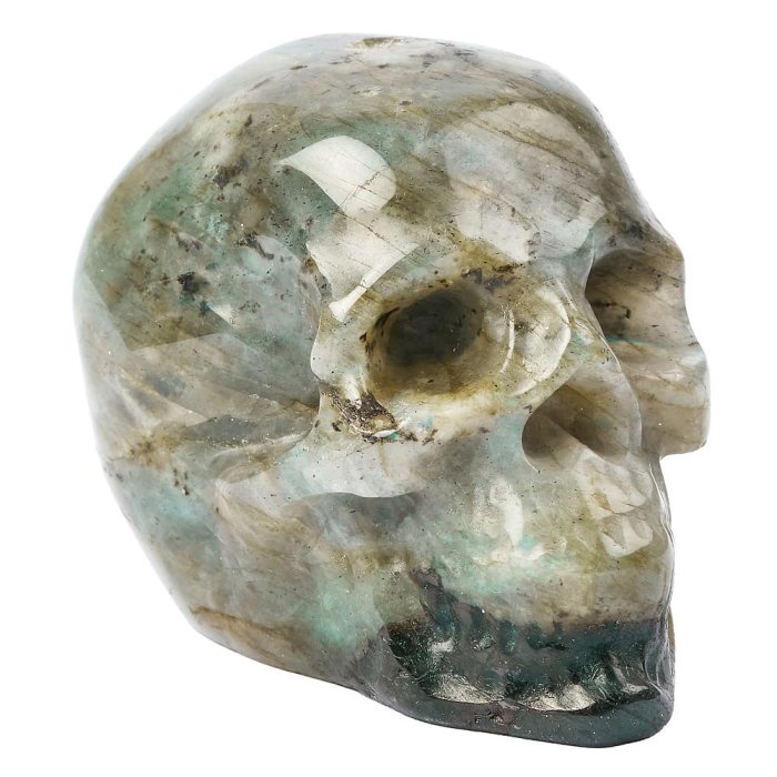 Labradorite Skull Incense Holder