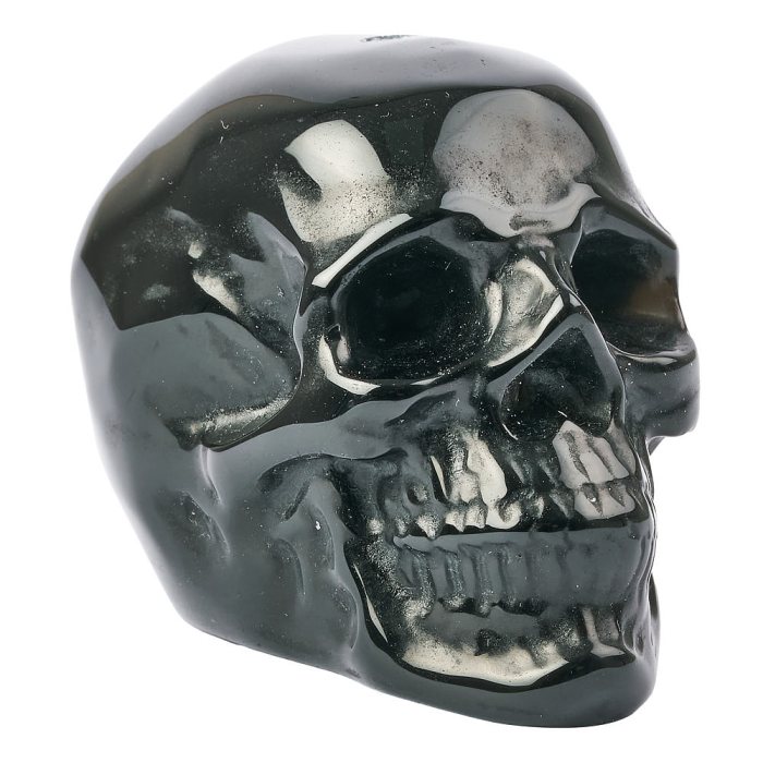 Black Obsidian Skull Incense Holder