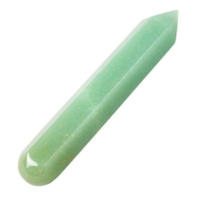 Green Aventurine Pencil Point Massage Wand - 10cm