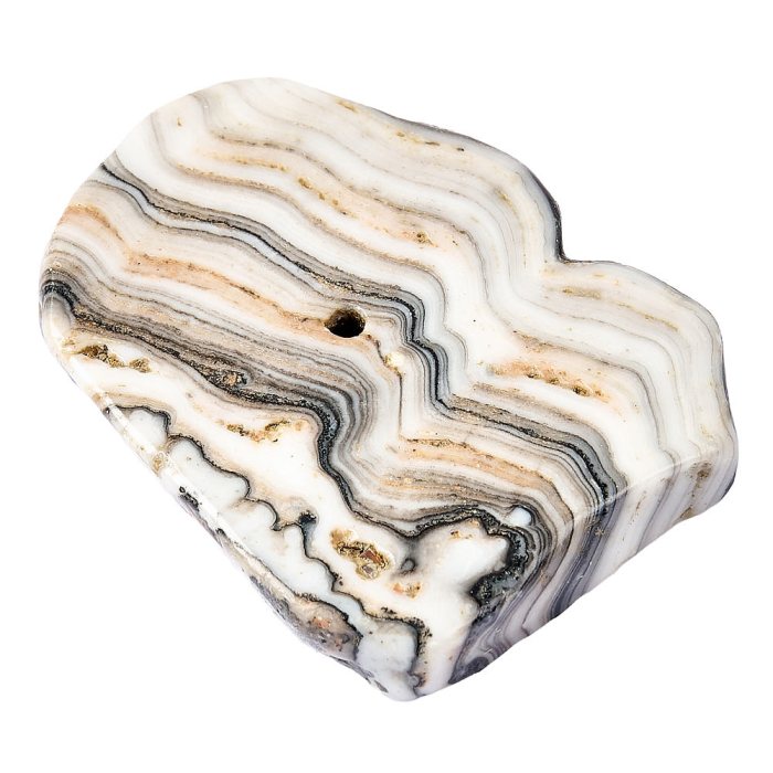 Banded Zebra Jasper Slab Incense Holder (Natural Edge)