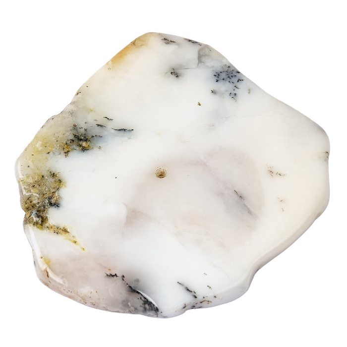 Dendrite Opal Slab Incense Holder (Natural Edge)