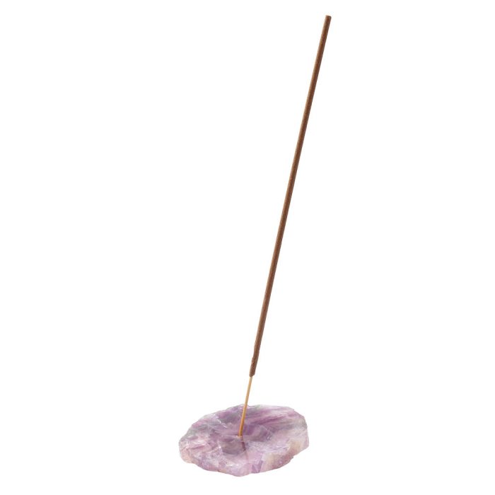 Rainbow Fluorite Slab Incense Holder (Natural Edge)