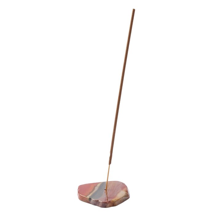 Polychrome Jasper Slab Incense Holder (Natural Edge)