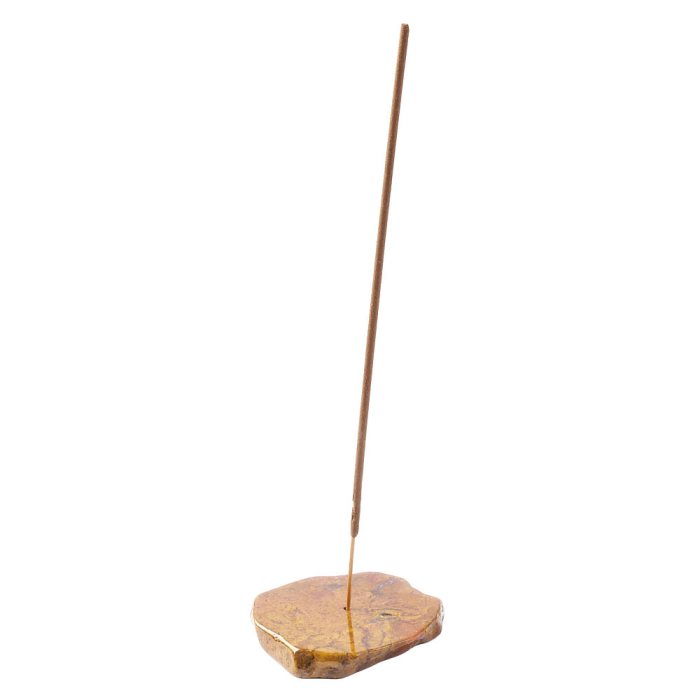 Fancy Agate Slab Incense Holder (Natural Edge)
