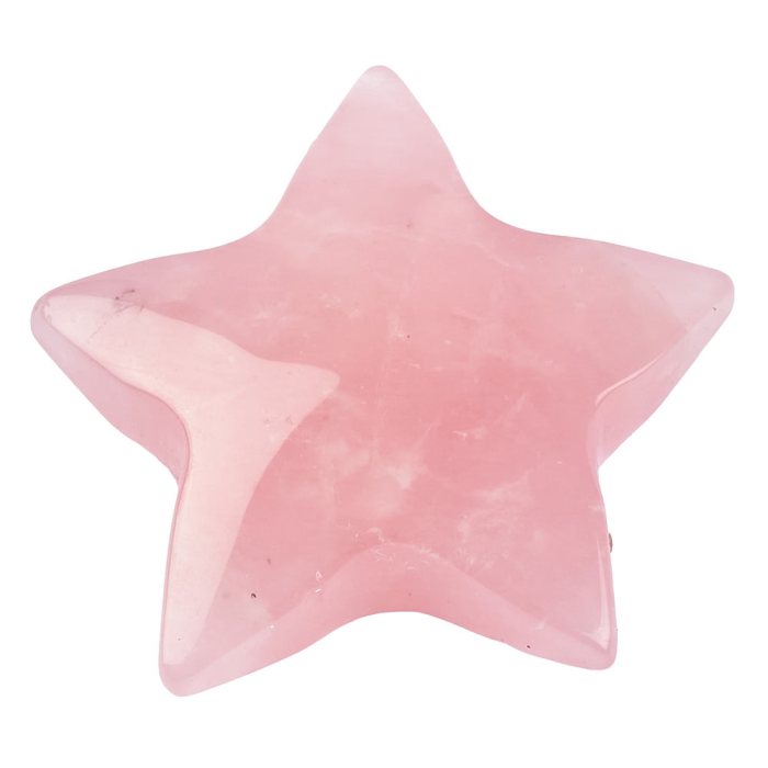Rose Quartz Star Carving