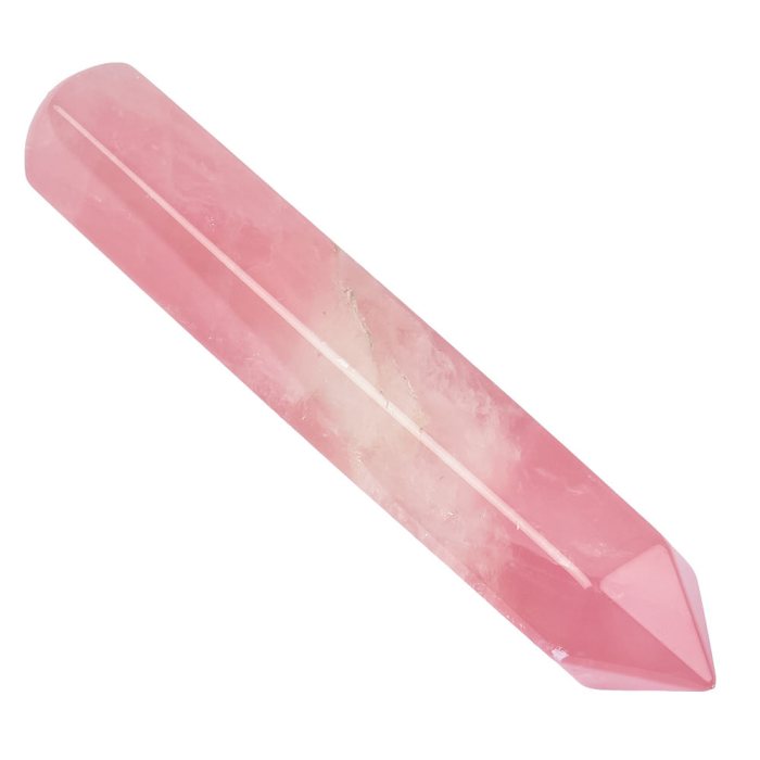 Rose Quartz Crystal Point with rounded end - 95-100mm