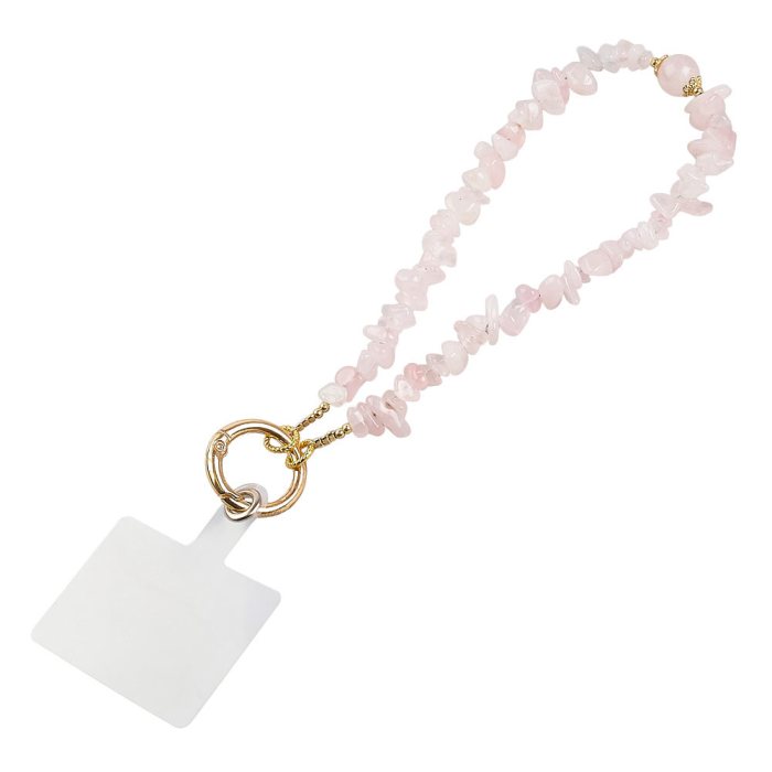 Rose Quartz Chip Phone Charm