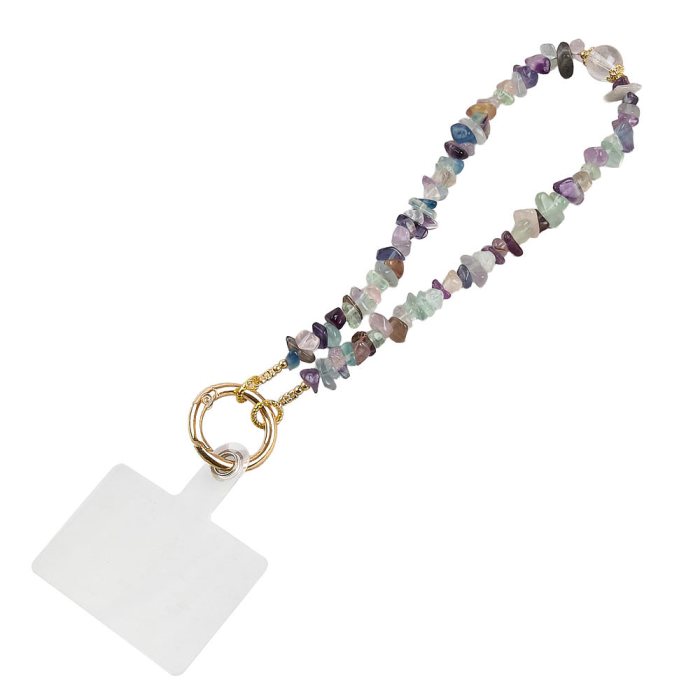Rainbow Fluorite Chip Phone Charm