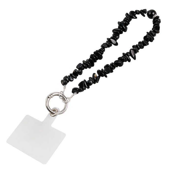 Black Tourmaline Chip Phone Charm 