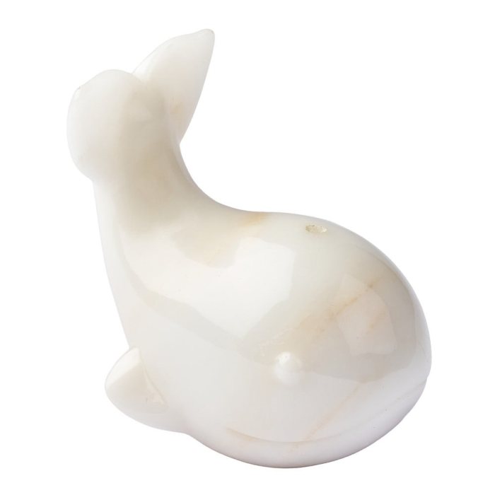 White Jade Whale Carving/Incense Holder – 7.5cm