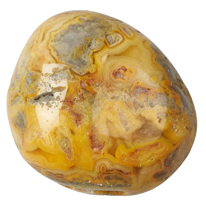 Yellow Crazy Lace Tumblestone