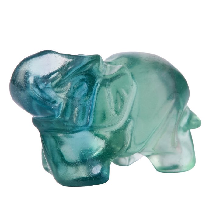 Fluorite Elephant Carving, 4cm (1pc) NFD