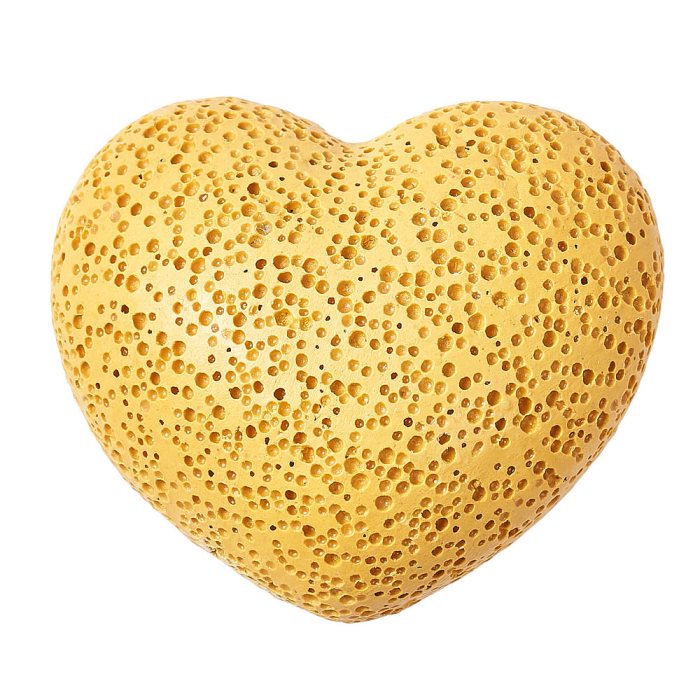 Yellow Lava stone Heart