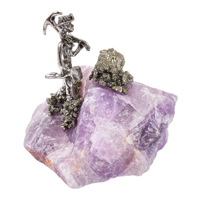 Amethyst Chunk with Miner
