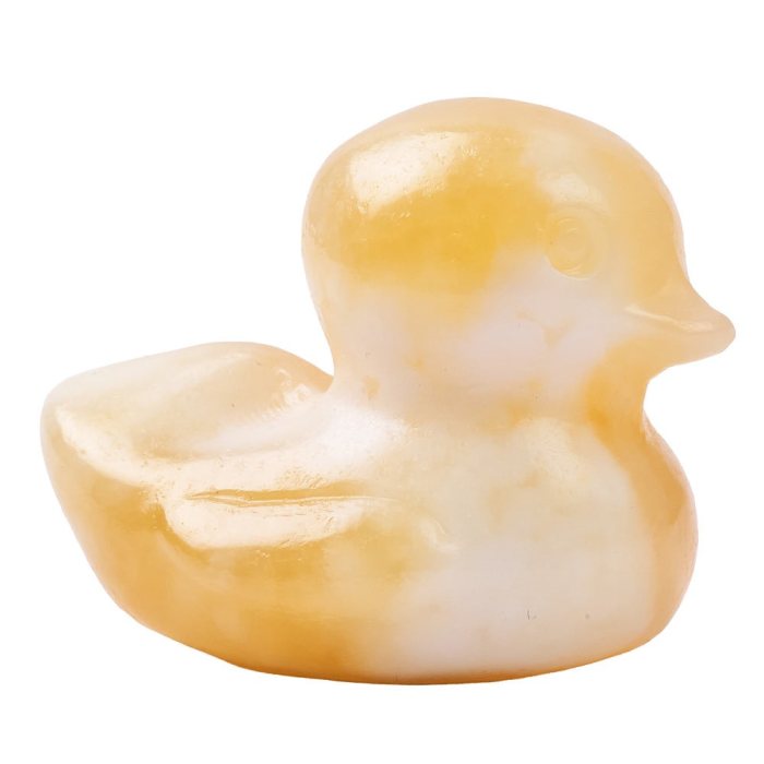 Yellow Calcite Duck Carving - 30mm