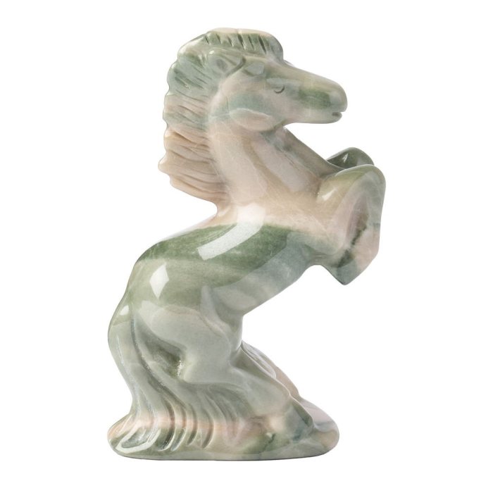 Nine Dragon Jade Horse Horse Carving - 75mm