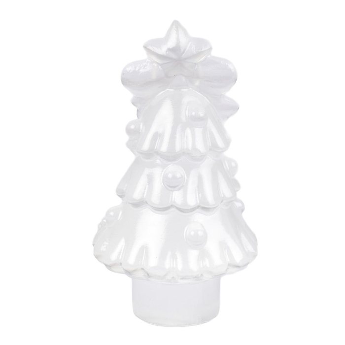Polished Selenite Christmas Tree Carving
