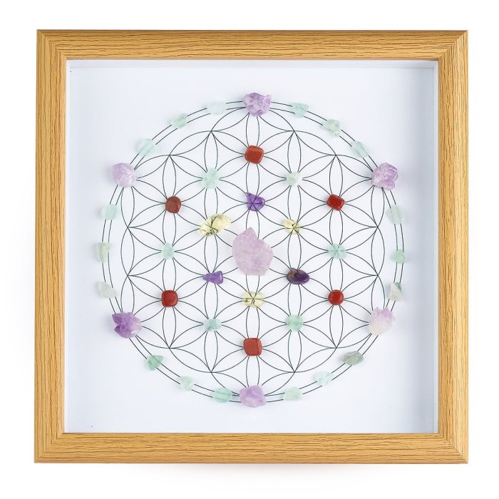 Framed Crystal Grid – Flower of Life