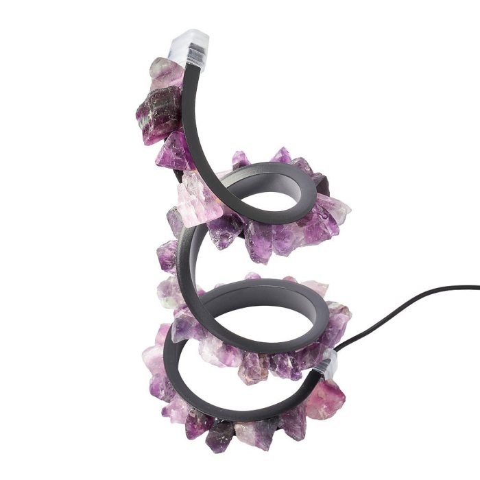 Fluorite Spiral USB Lamp – Natural Fluorite Crystal LED Light