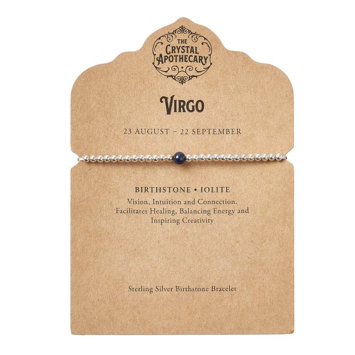 Virgo Sterling Silver Birthstone Bracelet – Iolite
