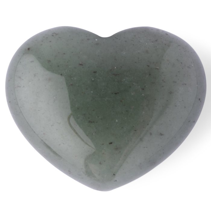 Green Aventurine Heart Carving - 25mm x 30mm 