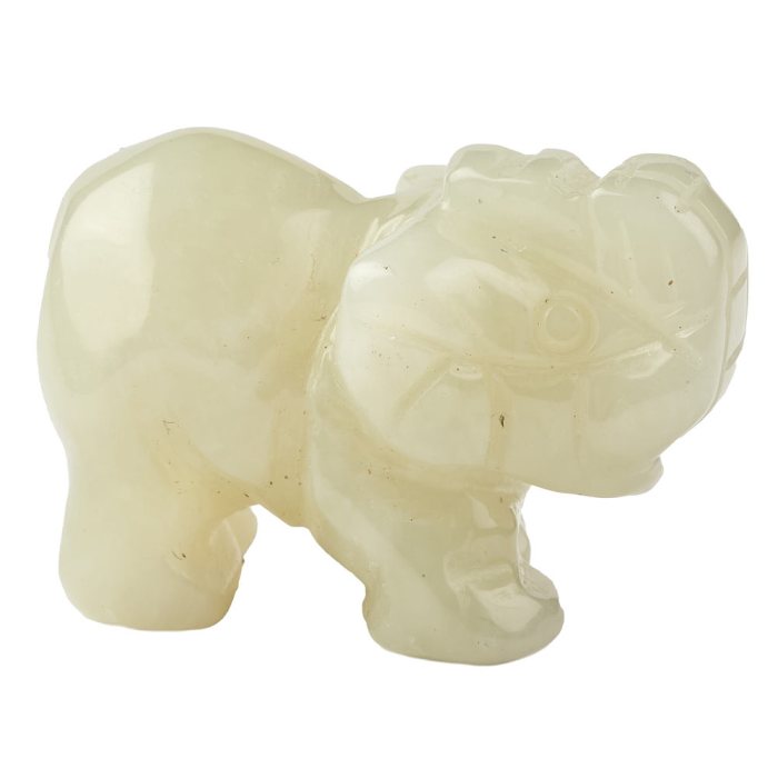 New Jade Elephant Carving - 30mm