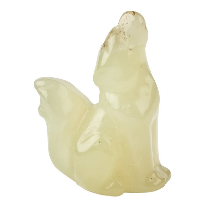 New Jade Wolf Carving - 25mm