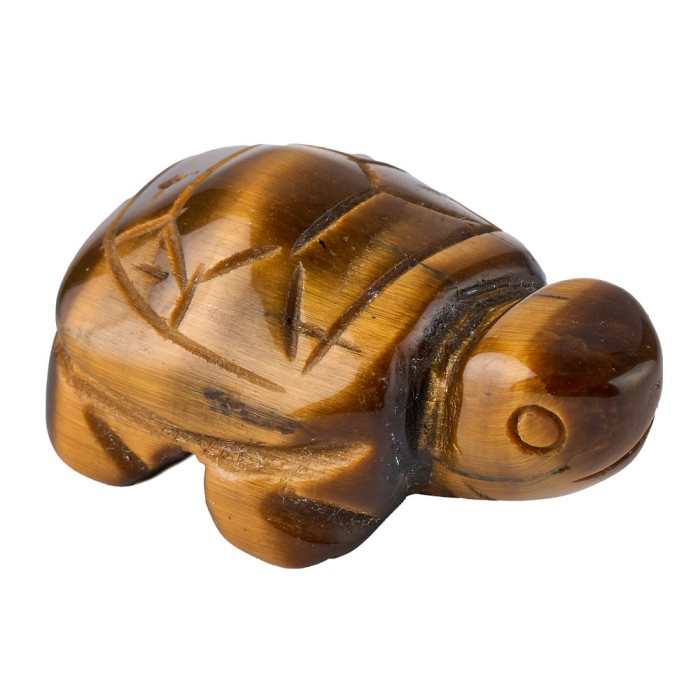 Tiger Eye Turtle Carving - 30mm