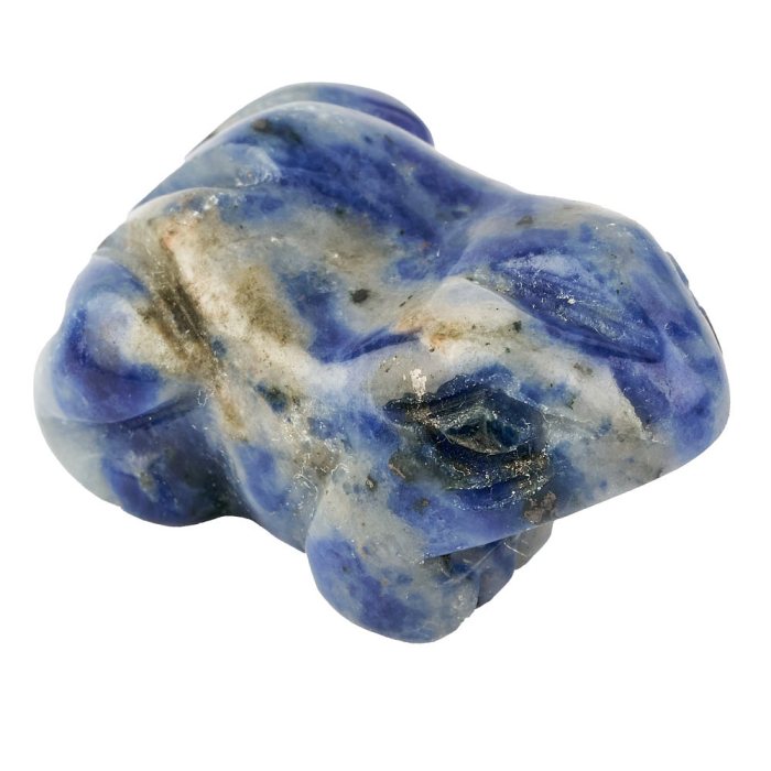 Sodalite Frog Carving - 30mm