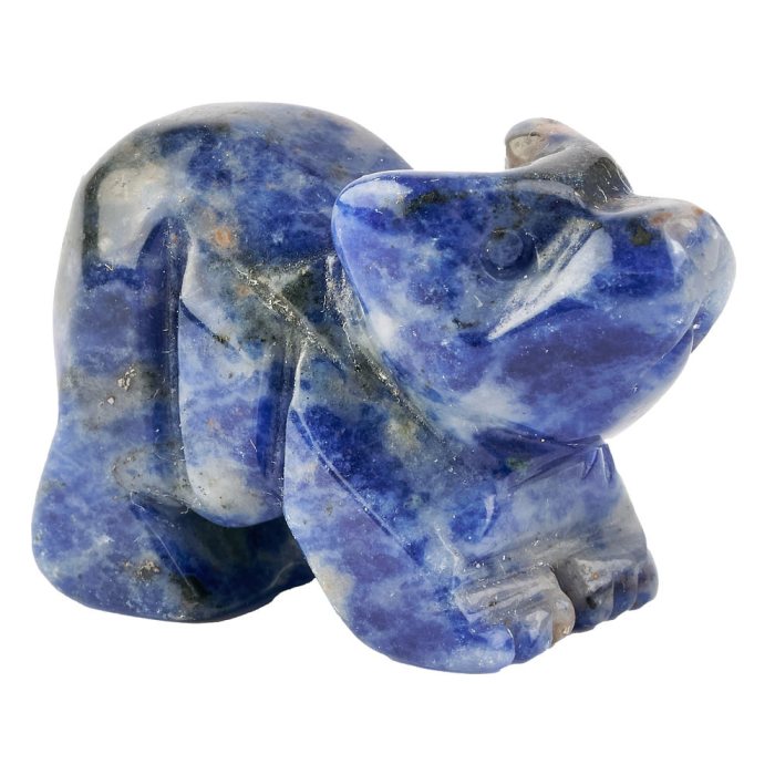 Sodalite Bear Carving - 30mm