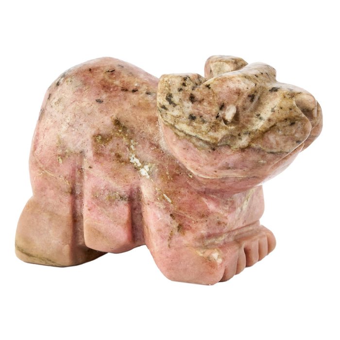 Rhodonite Bear Carving - 30mm