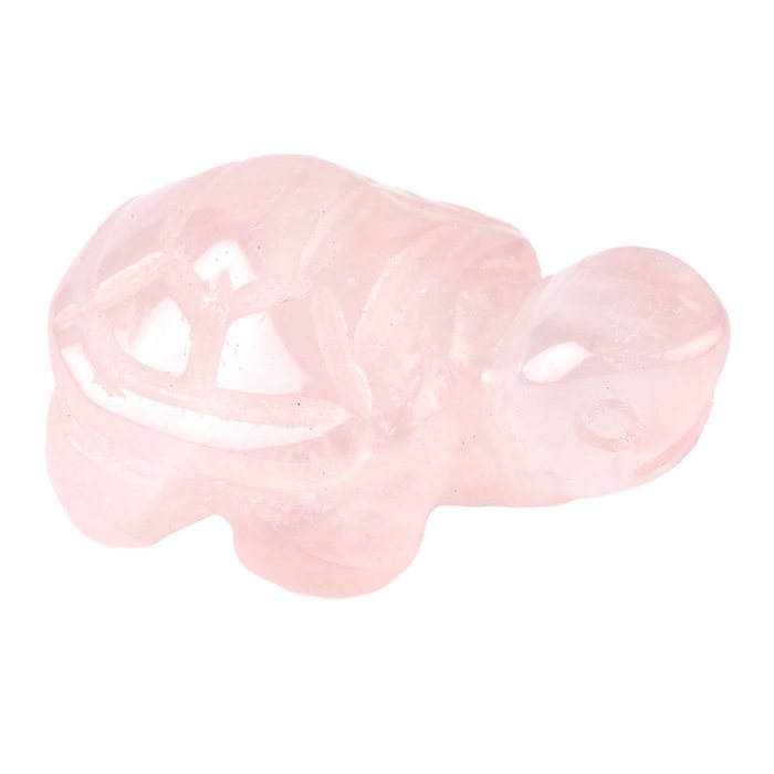 Rose Quartz Turtle Carving - 30mm