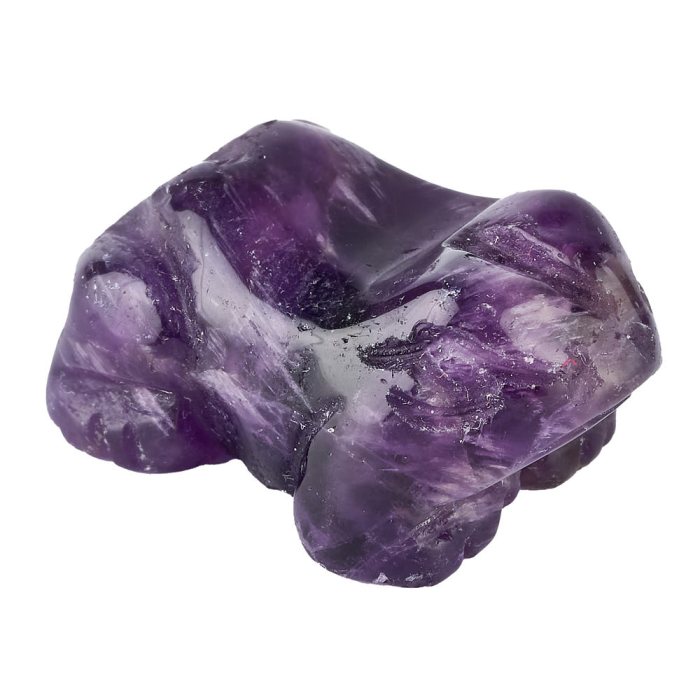 Amethyst Frog Carving - 30mm