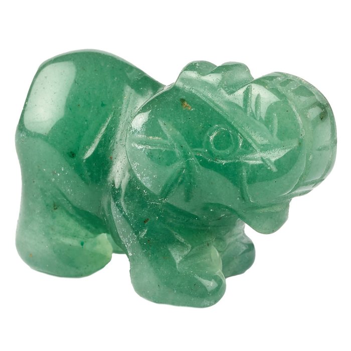 Green Aventurine Elephant Carving - 30mm