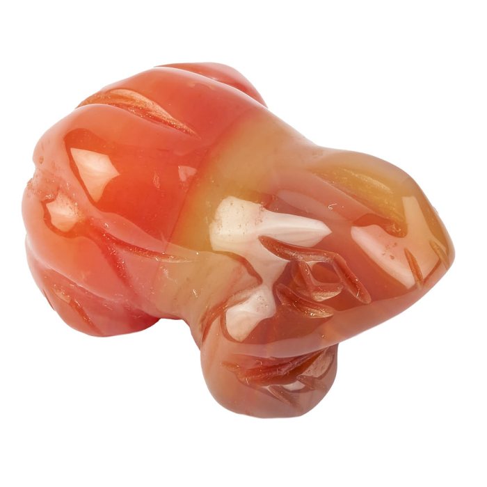 Carnelian Frog Carving - 30mm