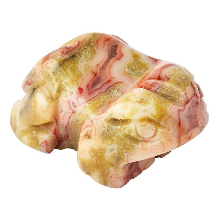 Crazy Lace Agate Frog Carving - 30mm
