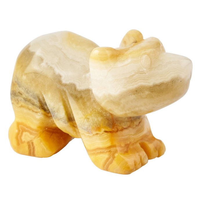 Crazy Lace Agate Bear Carving - 30mm