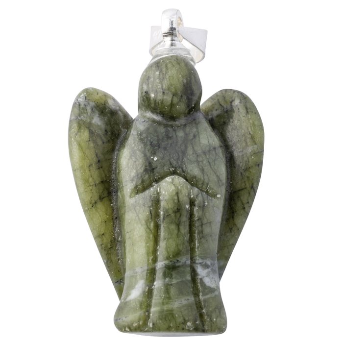 Serpentine Angel Pendant - Silver Plated