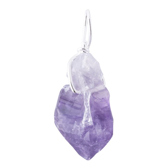 Amethyst Point Pendant - Silver Plated