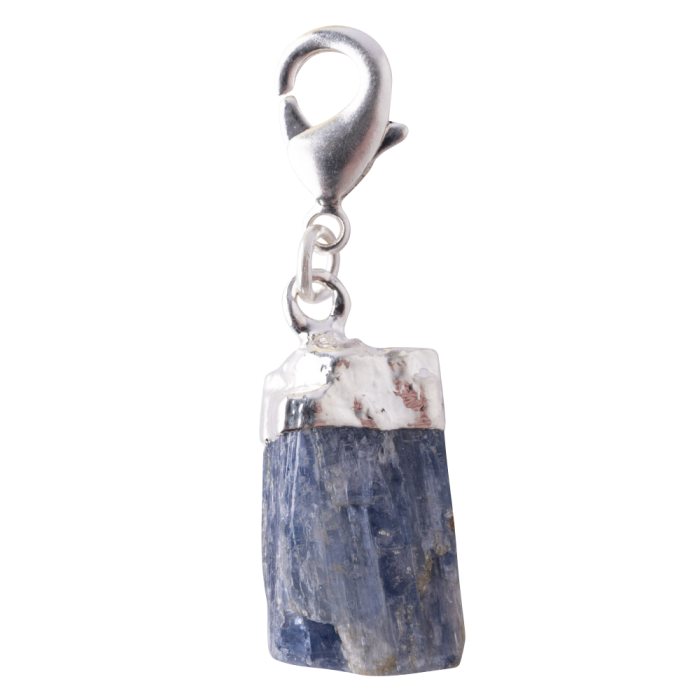 Mini Rough Kyanite Charm (Silver Plated)