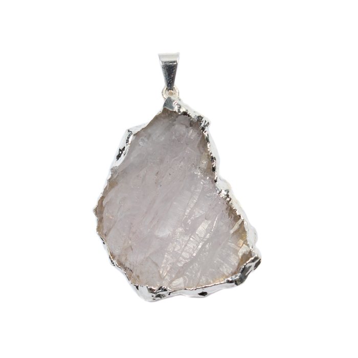 Amethyst Flower Pendant - Silver Plated