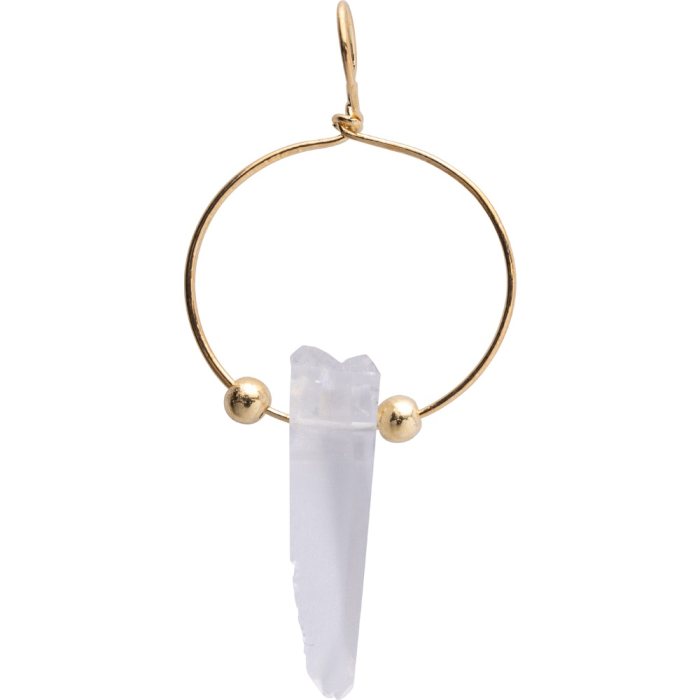Crystal Point Pendant, Gold Plated 