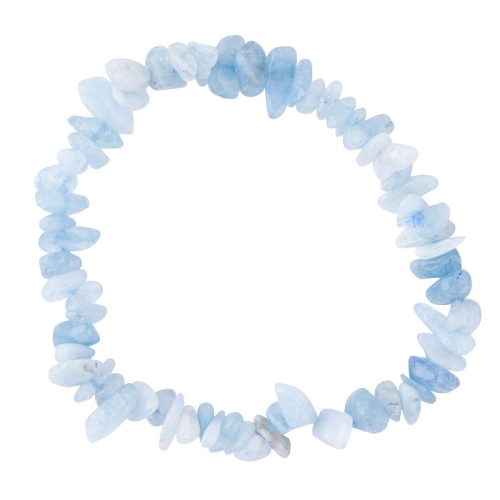 Aquamarine chip bracelet