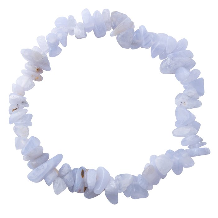 Blue lace agate chip bracelet