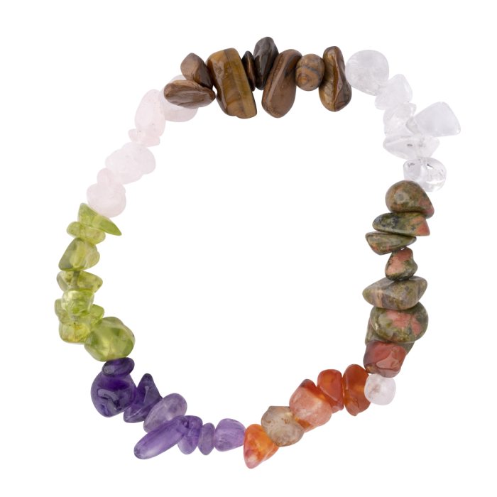 Chakra 7 colour chip bracelet