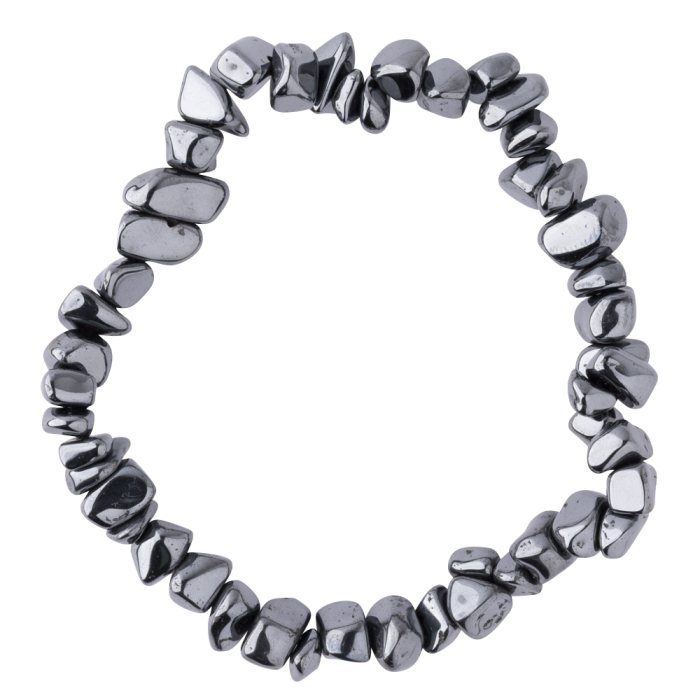 Hematine chip bracelet