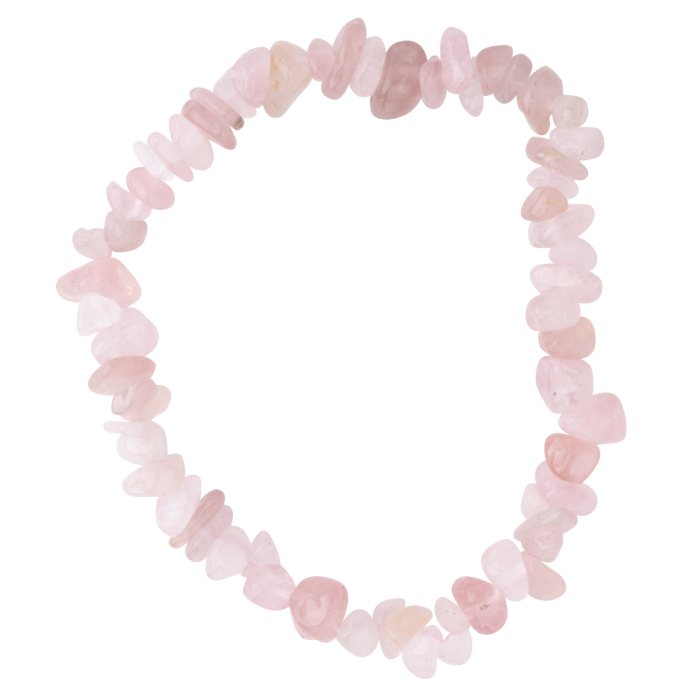 Rose quartz chip bracelet